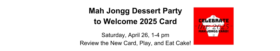 Mah Jongg Dessert Party