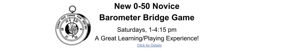 Novice Barometer Bridge Game